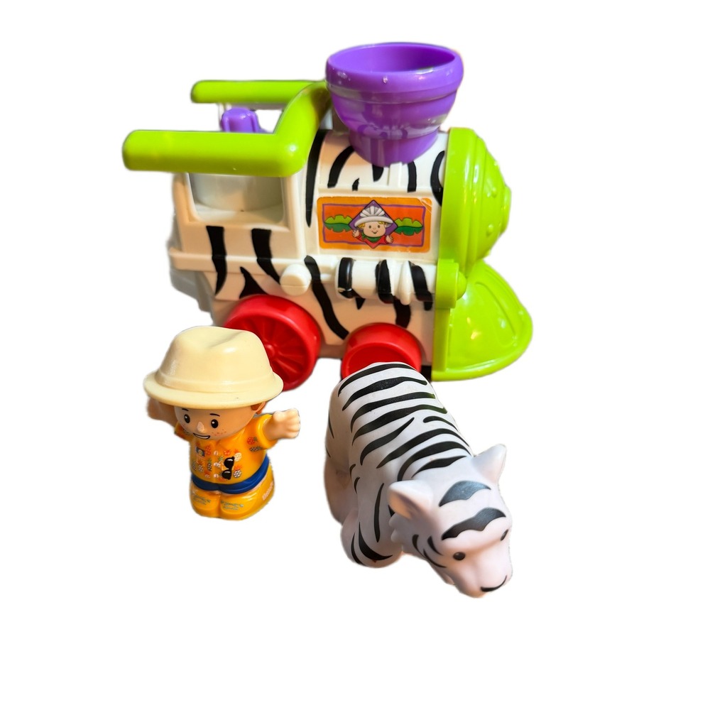 Fisher-Price Little People Safari Train with White Tiger and Safari Guide Figure